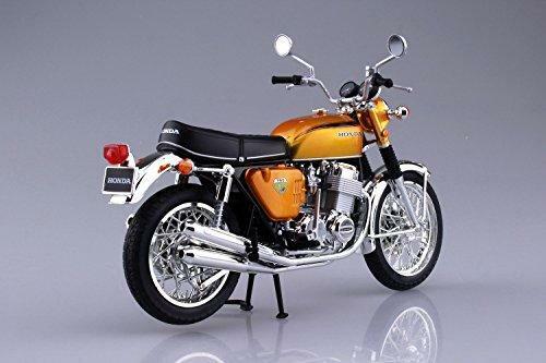 SP sale AOSHIMA 1:12 Motorcycle Diecast Model Honda DREAM CB750 FOUR Gold 1005 - Picture 3 of 5