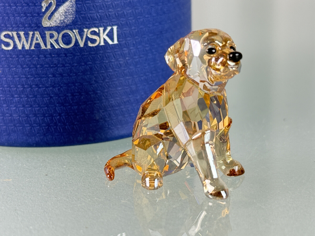Swarovski 1142825 Golden Retriever Puppy Sitting 3.7cm. Original