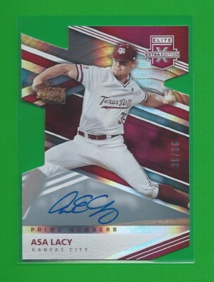 Asa Lacy 2020 Panini Elite Extra Edition Prime Numbers Die Cut Auto 36/36 Royals