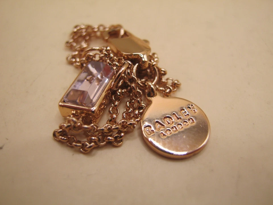 Vintage Auténtico Radley Rocks Color Oro Rosa Collar Pulsera Caja y Papel Foto 4 de 4