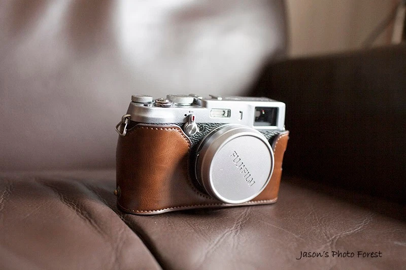 PU Leather Full Camera Case bag cover for FUJI X100F X100T X100S Brown + strap - Image 4 of 4