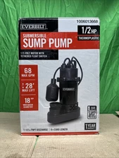 Everbilt HDSP50W 1/2 HP Submersible Aluminum Sump Pump with Tethered Switch