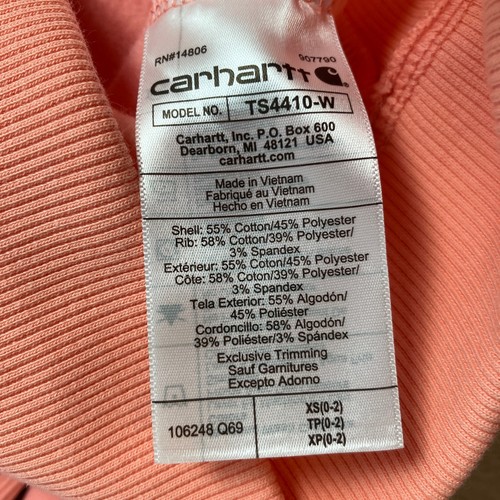 Carhartt Women's Relaxed Fit Midweight Sweatshirt Size XS Coral NWT - Picture 13 of 15