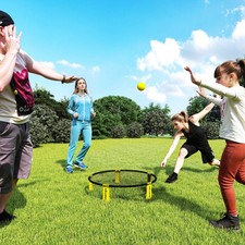 SPORTNOW Roundnet Set Spieleset mit Spielnetz...