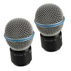 2pcs Wireless Microphone Mic Replacement Head Capsule Fit For Shure BETA58/58A