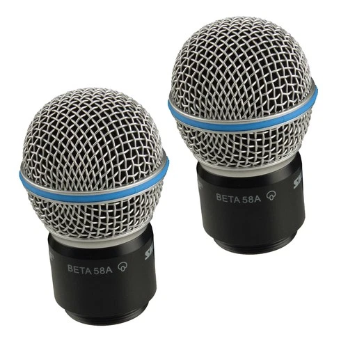 2pcs Wireless Microphone Mic Replacement Head Capsule Fit For Shure BETA58/58A