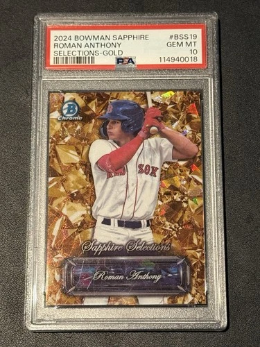 2024 Bowman Sapphire Roman Anthony Sapphire Selections Gold /50 PSA 10