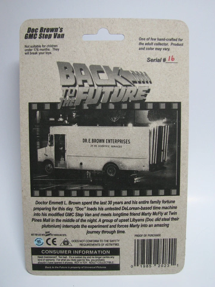 Back to the Future Doc Brown's GMC Step Van Custom Hot Wheels 1/64 - Image 4 of 4