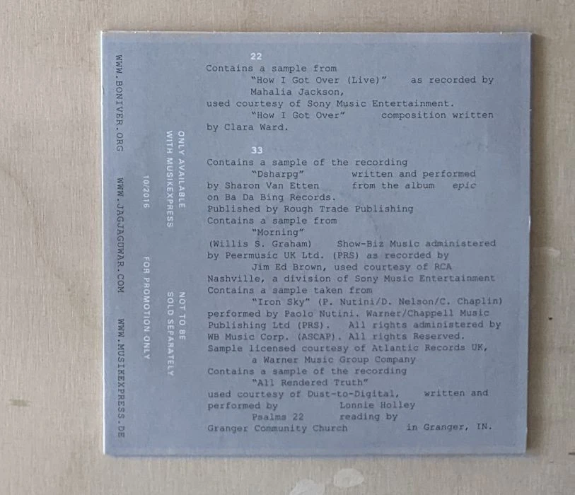 Bon Iver - Musikexpress  Promo  2016  CD - Bild 2 von 2