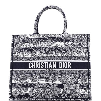 【R】Christian Diorブックトート Christian Dior Book Tote Embroidered Canvas Large | eBay