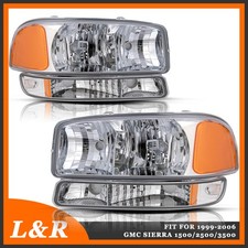 Lr Headlights Assembly For Gmc Sierra 1500 2000-2006 Yukon 1999-2007 Pair Lr Headlights Assembly For Gmc Sierra 1500 2000-2006 Yukon 1999-2007 Pair