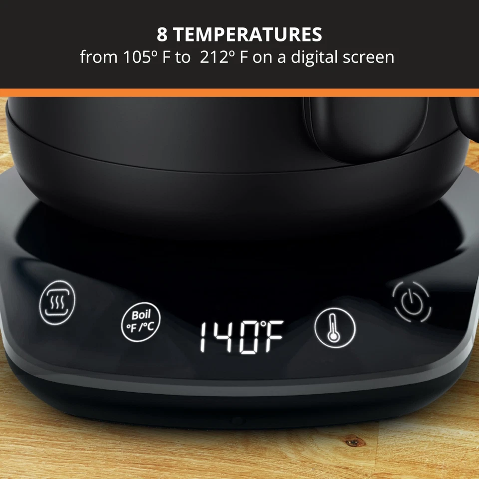 Hervidor eléctrico cuello de cisne: 1L acero inoxidable, 1350W ebullición rápida, hierve 1 Cu... Foto 3 de 4