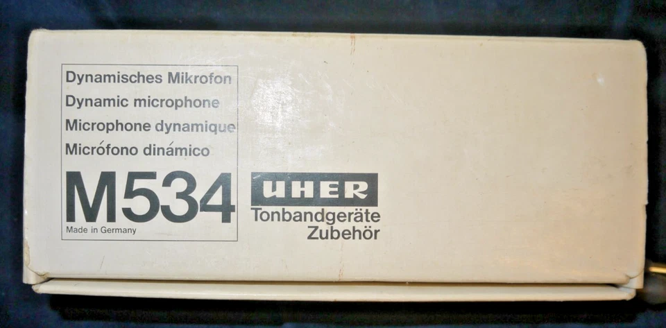 Hochwertiges Uher Mikrofon mit Kabel , Model : M534, mit Etui Und Ovp Vintage - Bild 3 von 4