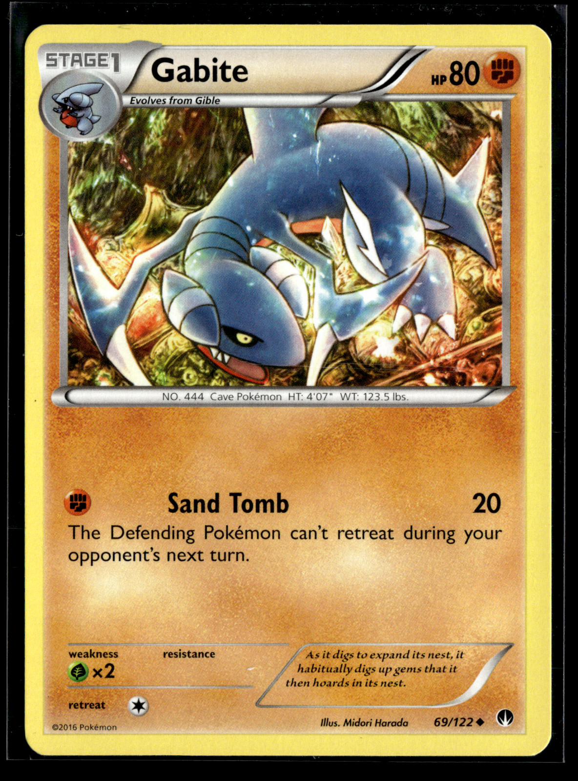 Gabite 69/122 - Breakpoint - Uncommon - Pokemon Card TCG - NM