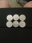 6 Morgan Silver Dollars  1889, 1899-O, 1884-O, 1900, 1882, 1890