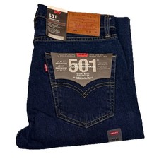 Men's 501 Levis Regular Straight Fit Onewash Dark Blue All Sizes