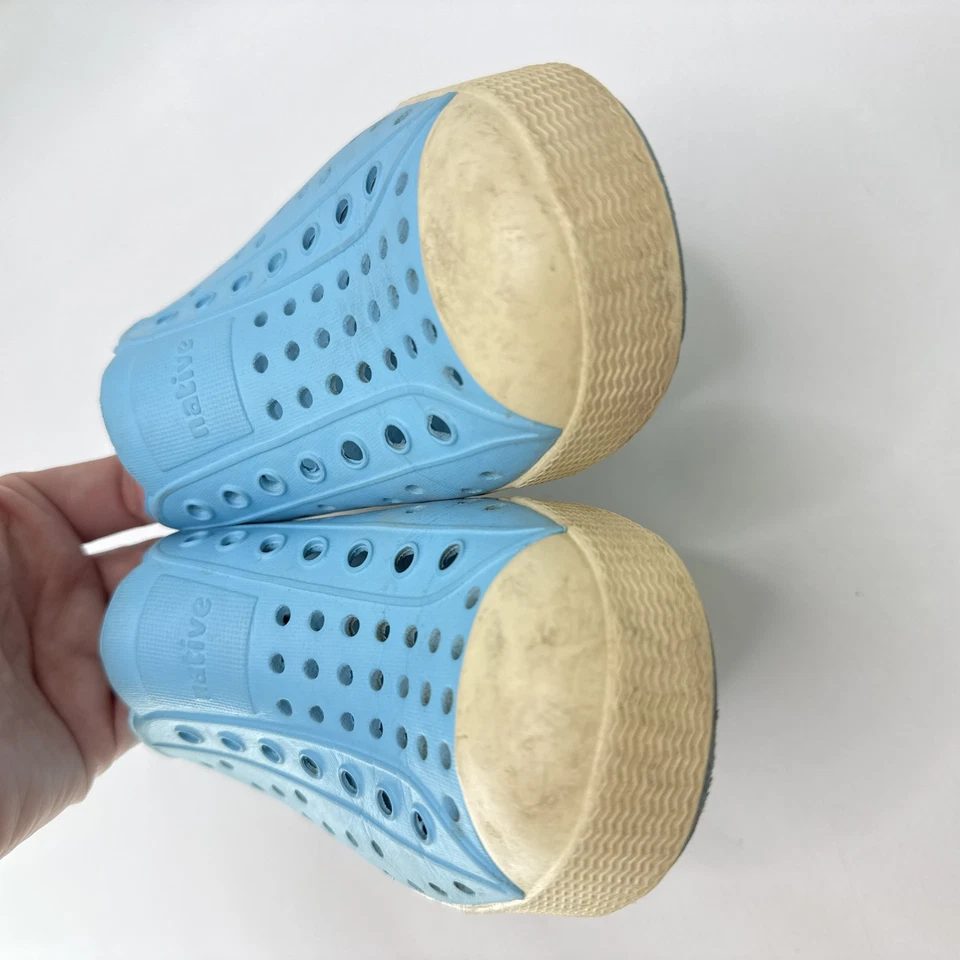 Zapatos Nativos Niños Talla C12 Azul Jefferson Sin Cordones Goma Lavable al Agua Playa Foto 4 de 4
