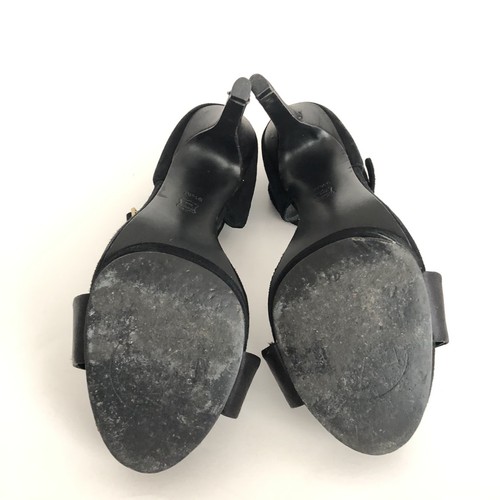 Tory Burch Black Suede Ankle Strap Stiletto Platform Women Heels Shoes 9.5M - Picture 5 of 10