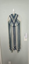 Handmade Oiginal Macrame Wall Hanging, 12"wooden Ring, 40" Long 3 Colors