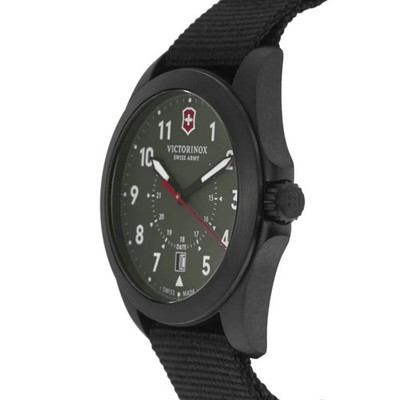 New Victorinox Swiss Army Heritage Quartz Green Dial Fabric Men's