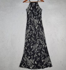 Express Compagnie Internationale Maxi Dress Women's 7/8 Black Vintage Y2K Retro