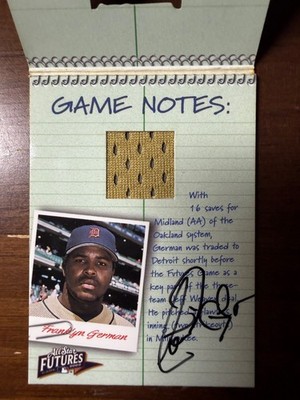 2002 Bowman Draft All-Star Futures Scouting Report Franklyn German Autograph