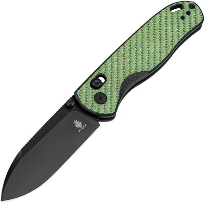Kizer Cutlery Drop Bear Clutch Green CF V3641A4 3'' Nitro V G10 Folding Knife