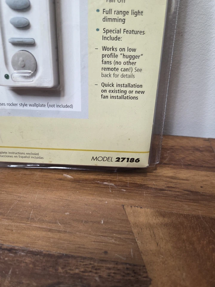 Hunter 27186 Ceiling Fan Light Wall-Mount Control Dimmer All Fan NEW Open Box - Image 2 of 4