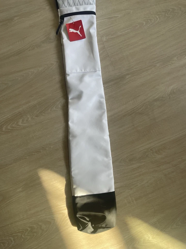 Estuche de transporte para palos de golf Puma PF bolsa de domingo logotipo para 4-5 clubes blanco brillante/negro nuevo con etiquetas Foto 3 de 4