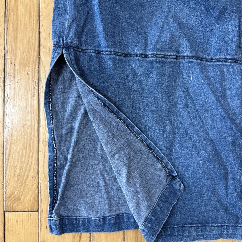 De Colección Alfred Dunner Mujer Falda Vaquera Talla 16 Cintura Elástica Bolsillos Vaquera Boho Foto 2 de 4