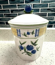 Studio Nova Gingham Blue cookie jar