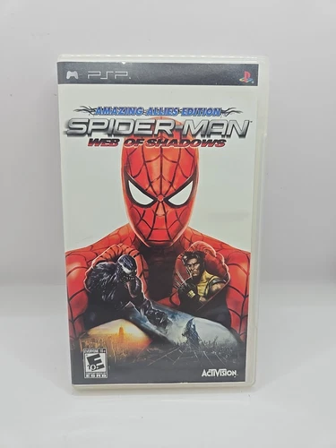 Spider-Man Web of Shadows Amazing Allies Edition Sony PSP, 2008 Tested No Manual