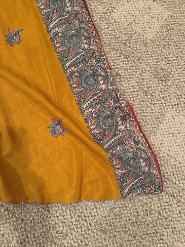 Women's Indian Sari Wrap Skirt NEW Handmade Reversible XL 8-20 Tea Length DGY - Picture 6 of 12