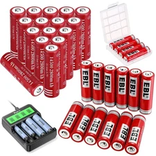 EBL 3.7 V 14500 Li-ion Battery Rechargeable Batteries   / Optional Charger lot