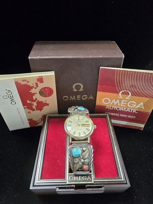 OMEGA SEAMASTER DEVILLE 1975 Diamond dial Cal 1020 both Boxes and Papers Navajo
