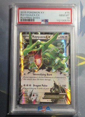2015 POKEMON XY ROARING SKIES #75 RAYQUAZA EX PSA 10 | eBay