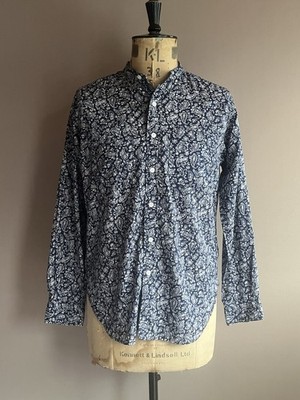 Engineered Garments Hemd Herren Größe S Marine Paisley 100 % Baumwolle Hergestellt in den USA