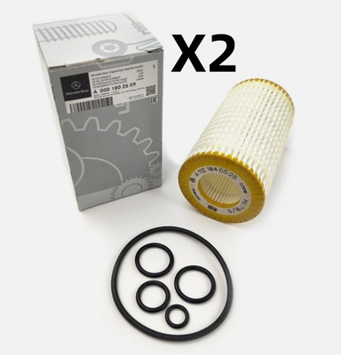 #ad 2PCS For Mercedes A 0001802609 OEMASSIVE CAR OIL FILTER Cartridge with O rings $10.49
