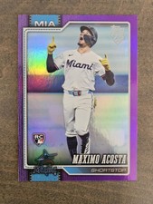 2026 Topps Series 1 Maximo Acosta Purple Rainbow Foil RC #189/250 Marlins