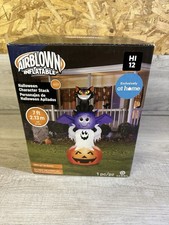 GEMMY 7 Ft. Airblown Inflatable Character Stack Pumpkin Ghost Lighted Halloween