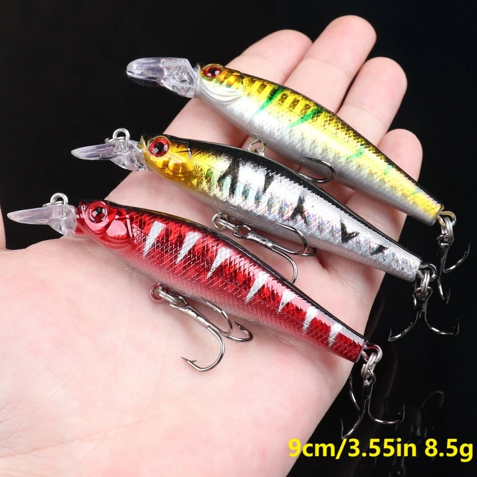 56pcs Minnow Fishing Lure Kit Plastic Bait Artificial Bait Dives Hard Bait - Image 4 of 4