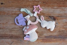 Itzy Ritzy Teething Activity Toy Bunny Bitzy Busy Infant 8" Stroller Mushroom