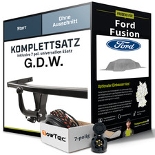 Für FORD Fusion Typ JU Anhängerkupplung starr +eSatz 7pol uni. 10.2005-12.2012