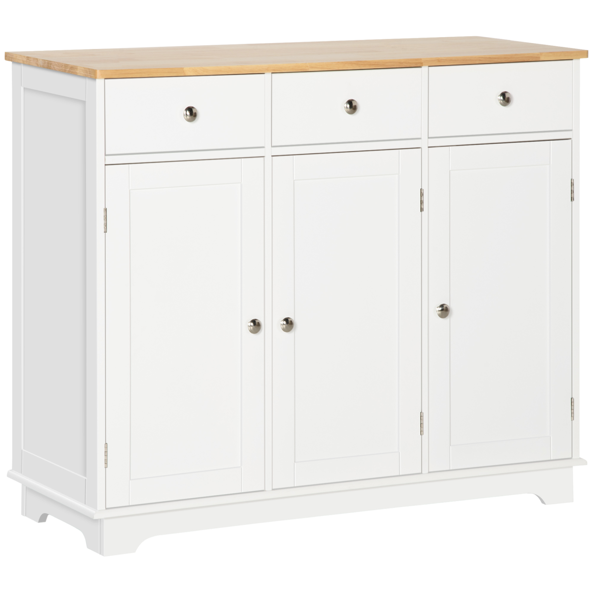 B&Q -  Modern Sideboard Buffet Cabinet With Storage Cabinets And Drawers White - Image 2