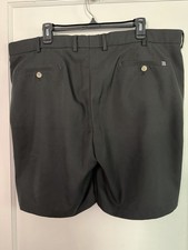 Peter Millar Crown Sport Shorts Men s 42 Black Golf Performance 9 Inseam Preppy