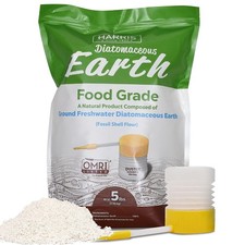 Harris Diatomaceous Earth Food Grade, 5lb with Powder w/ Duster, White