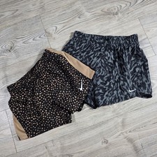 Nike Dri Fit Running Shorts - 2 Pair Animal Print - Girls Size Medium