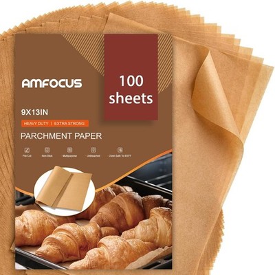 Parchment Paper Sheets, 9x13 In Non-Stick Precut Baking 9x13in-100pcs 