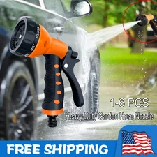 New Heavy Duty Garden Hose Nozzle–8 Spray Patterns, Leakproof,Car,Lawn,Pets lot