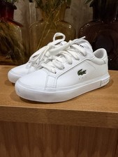 Lacoste Powercourt 224 Size 11 Kids Boys Sneakers Shoes White